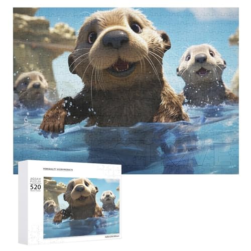 520 Teile Puzzle für Erwachsene Seesotter Druck Große Puzzle Dekompressionsspiel Freizeit Unterhaltung Holzpuzzle Entspannung sensorisches Spielzeug Raumdekoration 520 Teile Puzzle für Erwachsene Seesotter Druck Große Puzzle Dekompressionsspiel Freizeit Unterhaltung Holzpuzzle Entspannung sensorisches Spielzeug Raumdekoration von VFMKT