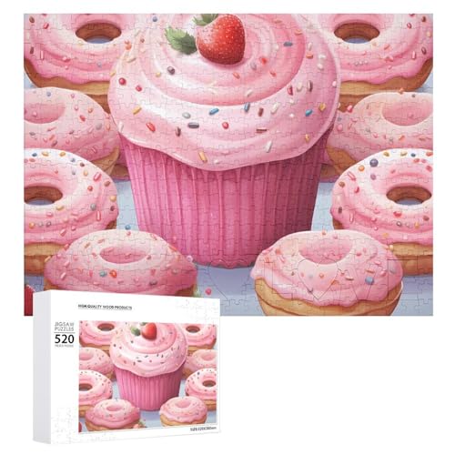 520 Teile Puzzles für Erwachsene, cooles Donut- und Cupcake-Puzzle, Dekompressionsspiel, Freizeit, Holzpuzzle, sensorisches Entspannungsspielzeug, Raumdekoration für 520 Teile Puzzles für Erwachsene, cooles Donut- und Cupcake-Puzzle, Dekompressionsspiel, Freizeit, Holzpuzzle, sensorisches Entspannungsspielzeug, Raumdekoration für von VFMKT