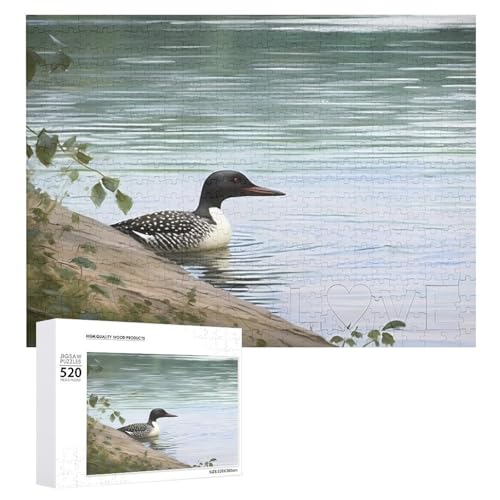 520 Teile Puzzles für Erwachsene Cool Loon Natur Vögel Puzzles Große Puzzles Spiel Dekompression Freizeit Unterhaltung Holzpuzzle Entspannung Sensorisches Spielzeug Raumdekor für Frauen Männer von VFMKT