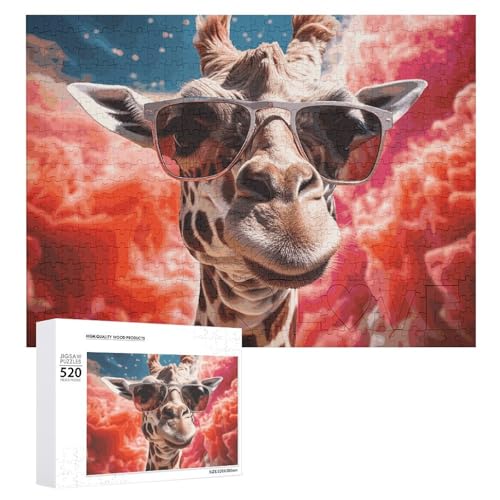 520 Teile Puzzles für Erwachsene Coole Giraffe Tragen Sonnenbrille Puzzles Große Puzzles Spiel Dekompression Freizeit Unterhaltung Holzpuzzle Entspannung Sensorisches Spielzeug Raumdekor für Frauen 520 Teile Puzzles für Erwachsene Coole Giraffe Tragen Sonnenbrille Puzzles Große Puzzles Spiel Dekompression Freizeit Unterhaltung Holzpuzzle Entspannung Sensorisches Spielzeug Raumdekor für Frauen von VFMKT