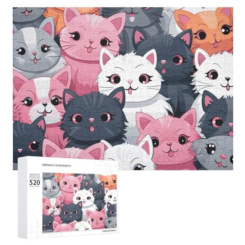 520 Teile Puzzles für Erwachsene Coole Niedliche Kätzchen Puzzles Große Puzzles Spiel Dekompression Freizeit Unterhaltung Holzpuzzle Entspannung Sensorisches Spielzeug Raumdekor für Frauen Männer 520 Teile Puzzles für Erwachsene Coole Niedliche Kätzchen Puzzles Große Puzzles Spiel Dekompression Freizeit Unterhaltung Holzpuzzle Entspannung Sensorisches Spielzeug Raumdekor für Frauen Männer von VFMKT