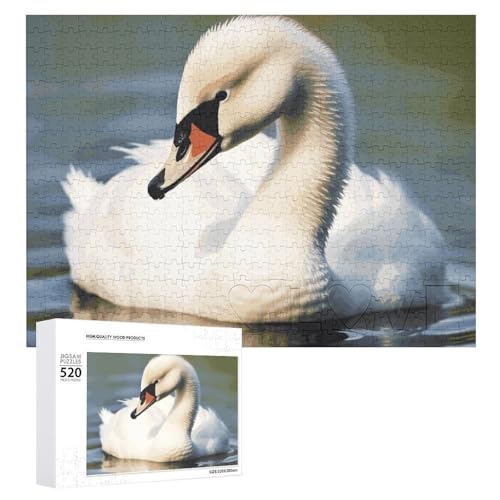 520 Teile Puzzles für Erwachsene Coole Niedliche Kleine Schwan Puzzles Große Puzzles Spiel Dekompression Freizeit Unterhaltung Holzpuzzle Entspannung Sensorisches Spielzeug Raumdekor für Frauen Männer von VFMKT