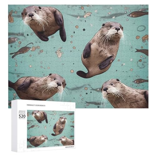 520 Teile Puzzles für Erwachsene Coole Otters Puzzles Große Puzzles Spiel Dekompression Freizeit Unterhaltung Holzpuzzle Entspannung Sensorisches Spielzeug Raumdekor für Frauen Männer 520 Teile Puzzles für Erwachsene Coole Otters Puzzles Große Puzzles Spiel Dekompression Freizeit Unterhaltung Holzpuzzle Entspannung Sensorisches Spielzeug Raumdekor für Frauen Männer von VFMKT