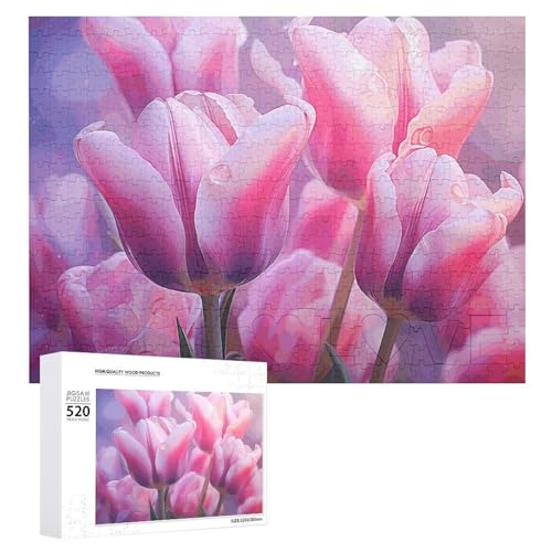 520 Teile Puzzles für Erwachsene Coole Schöne Blumenpuzzles Große Puzzles Spiel Dekompression Freizeit Unterhaltung Holzpuzzle Entspannung Sensorisches Spielzeug Raumdekor für Frauen Männer von VFMKT
