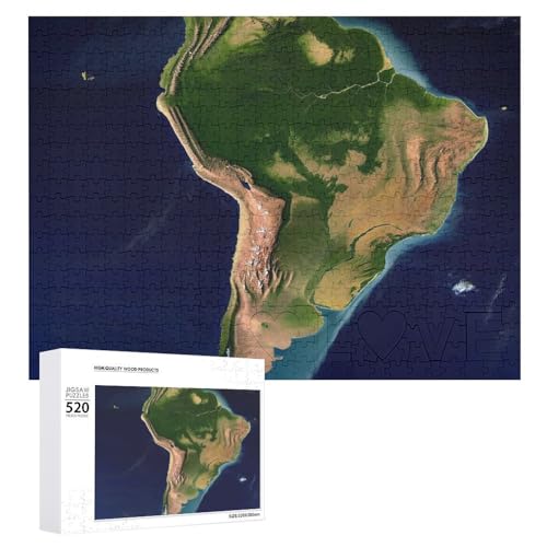 520 Teile Puzzles für Erwachsene Coole Südamerika Satellitenbild Puzzles Große Puzzles Spiel Dekompression Freizeit Unterhaltung Holzpuzzle Entspannung Sensorisches Spielzeug Raumdekor für Frauen 520 Teile Puzzles für Erwachsene Coole Südamerika Satellitenbild Puzzles Große Puzzles Spiel Dekompression Freizeit Unterhaltung Holzpuzzle Entspannung Sensorisches Spielzeug Raumdekor für Frauen von VFMKT