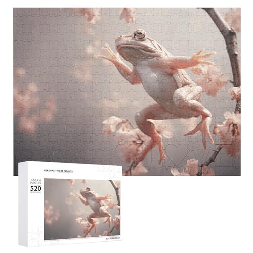 520 Teile Puzzles für Erwachsene Coole Weißkopf-Baumfrosch-Puzzles Große Puzzles Spiel Dekompression Freizeit Unterhaltung Holzpuzzle Entspannung Sensorisches Spielzeug Raumdekor für Frauen Männer von VFMKT