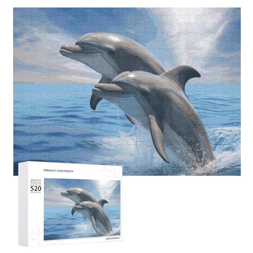 520 Teile Puzzles für Erwachsene Coole Zwei Delfine Puzzles Große Puzzles Spiel Dekompression Freizeit Unterhaltung Holzpuzzle Entspannung Sensorisches Spielzeug Raumdekor für Frauen Männer 520 Teile Puzzles für Erwachsene Coole Zwei Delfine Puzzles Große Puzzles Spiel Dekompression Freizeit Unterhaltung Holzpuzzle Entspannung Sensorisches Spielzeug Raumdekor für Frauen Männer von VFMKT