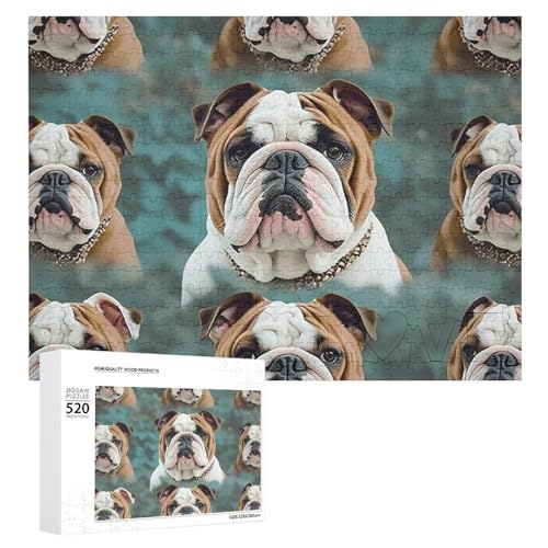 520 Teile Puzzles für Erwachsene – Coole lustige englische Bulldoggen-Puzzles – großes Dekompressions-Puzzle – Freizeit – Holzpuzzle – sensorisches Spielzeug zur Entspannung – Dekoration 520 Teile Puzzles für Erwachsene – Coole lustige englische Bulldoggen-Puzzles – großes Dekompressions-Puzzle – Freizeit – Holzpuzzle – sensorisches Spielzeug zur Entspannung – Dekoration von VFMKT
