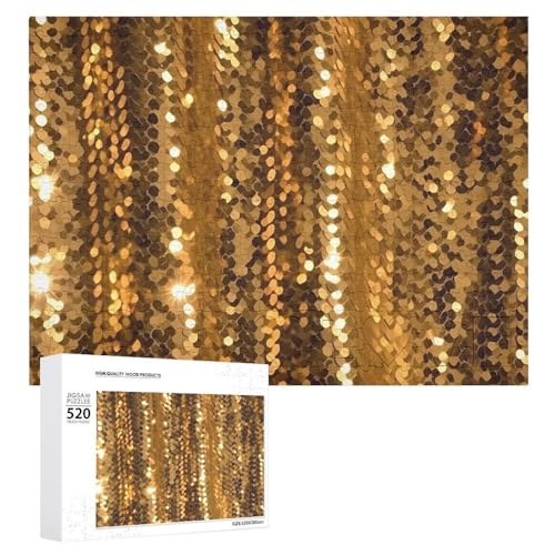 520 Teile Puzzles für Erwachsene Gold Glitzer Dekompression Freizeit Unterhaltung Holzpuzzle Entspannung sensorisches Spielzeug Raumdekoration für Männer Frauen 520 Teile Puzzles für Erwachsene Gold Glitzer Dekompression Freizeit Unterhaltung Holzpuzzle Entspannung sensorisches Spielzeug Raumdekoration für Männer Frauen von VFMKT