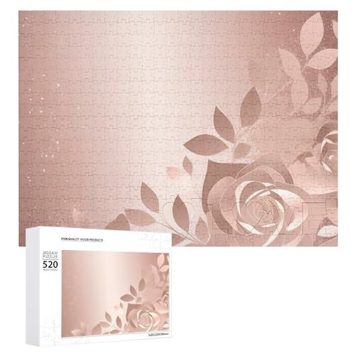 Puzzle 520 Teile für Erwachsene, coole rosa Tapete, großes Dekompressions-Puzzle, Freizeit, Unterhaltung, Holzpuzzle, Entspannung, sensorisches Spielzeug, Raumdekoration für von VFMKT