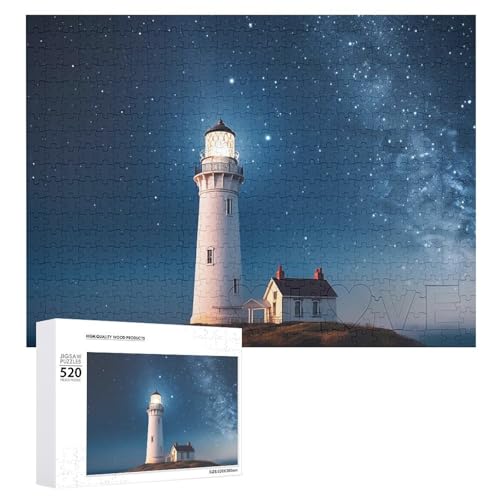 Puzzle 520 Teile für Erwachsene Cool Leuchtturm unter der Sternennacht Groß Dekompression Puzzle Freizeit Unterhaltung Holzpuzzle Entspannung Sensorisches Spielzeug Raumdekoration Puzzle 520 Teile für Erwachsene Cool Leuchtturm unter der Sternennacht Groß Dekompression Puzzle Freizeit Unterhaltung Holzpuzzle Entspannung Sensorisches Spielzeug Raumdekoration von VFMKT