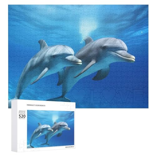Puzzle 520 Teile für Erwachsene Coole Delfine in Puzzles Dekompressionsspiel Freizeit Unterhaltung Holzpuzzle Entspannung sensorisches Spielzeug Raumdekoration für Puzzle 520 Teile für Erwachsene Coole Delfine in Puzzles Dekompressionsspiel Freizeit Unterhaltung Holzpuzzle Entspannung sensorisches Spielzeug Raumdekoration für von VFMKT
