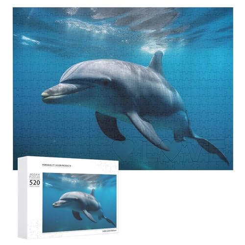 Puzzle 520 Teile für Erwachsene Coole Delfine in Puzzles Dekompressionsspiel Freizeit Unterhaltung Holzpuzzle Entspannung sensorisches Spielzeug Raumdekoration für Puzzle 520 Teile für Erwachsene Coole Delfine in Puzzles Dekompressionsspiel Freizeit Unterhaltung Holzpuzzle Entspannung sensorisches Spielzeug Raumdekoration für von VFMKT
