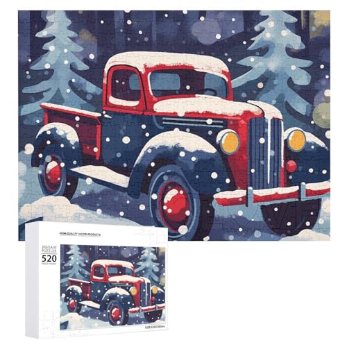 Puzzle 520 Teile für Erwachsene Coole LKW im Schnee Große Dekompression Puzzle Freizeit Unterhaltung Holzpuzzle Entspannung Sensorisches Spielzeug Raumdekoration für Puzzle 520 Teile für Erwachsene Coole LKW im Schnee Große Dekompression Puzzle Freizeit Unterhaltung Holzpuzzle Entspannung Sensorisches Spielzeug Raumdekoration für von VFMKT