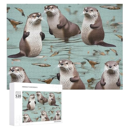 Puzzle 520 Teile für Erwachsene Coole Otter Dekompressionsspiel Freizeit Unterhaltung Holzpuzzle Entspannung sensorisches Spielzeug Raumdekoration für Männer Frauen Puzzle 520 Teile für Erwachsene Coole Otter Dekompressionsspiel Freizeit Unterhaltung Holzpuzzle Entspannung sensorisches Spielzeug Raumdekoration für Männer Frauen von VFMKT