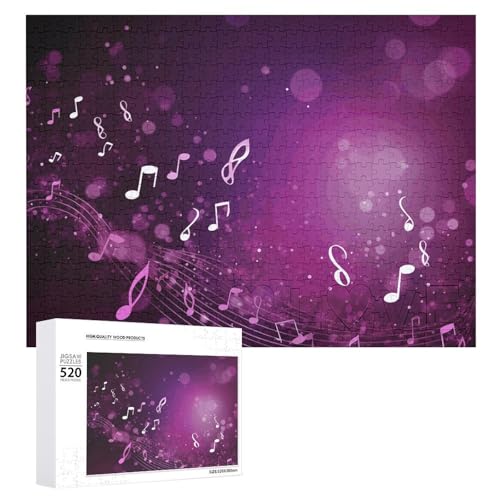 Puzzle 520 Teile für Erwachsene Coole melodiöse Musik Großes Dekompressions-Puzzle Freizeit Unterhaltung Holzpuzzle Entspannung sensorisches Spielzeug Raumdekoration für von VFMKT