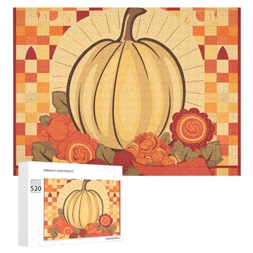 Puzzle 520 Teile für Erwachsene Cooles Kürbis Muster Klassisches großes Dekompressions-Puzzle Freizeit Unterhaltung Holzpuzzle Entspannung sensorisches Spielzeug Dekoration Puzzle 520 Teile für Erwachsene Cooles Kürbis Muster Klassisches großes Dekompressions-Puzzle Freizeit Unterhaltung Holzpuzzle Entspannung sensorisches Spielzeug Dekoration von VFMKT