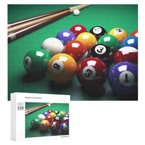Puzzle 520 Teile für Erwachsene Groß Cooles Billard Puzzle Dekompressionsspiel Freizeit Unterhaltung Holzpuzzle Entspannung Sensorisches Spielzeug Raumdekoration für Männer Puzzle 520 Teile für Erwachsene Groß Cooles Billard Puzzle Dekompressionsspiel Freizeit Unterhaltung Holzpuzzle Entspannung Sensorisches Spielzeug Raumdekoration für Männer von VFMKT