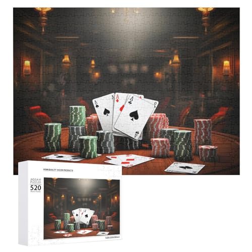 Puzzle 520 Teile für Erwachsene Große coole Pokerturnier Puzzle Dekompressionsspiel Freizeit Unterhaltung Holzpuzzle Entspannung sensorisches Spielzeug Raumdekoration Puzzle 520 Teile für Erwachsene Große coole Pokerturnier Puzzle Dekompressionsspiel Freizeit Unterhaltung Holzpuzzle Entspannung sensorisches Spielzeug Raumdekoration von VFMKT