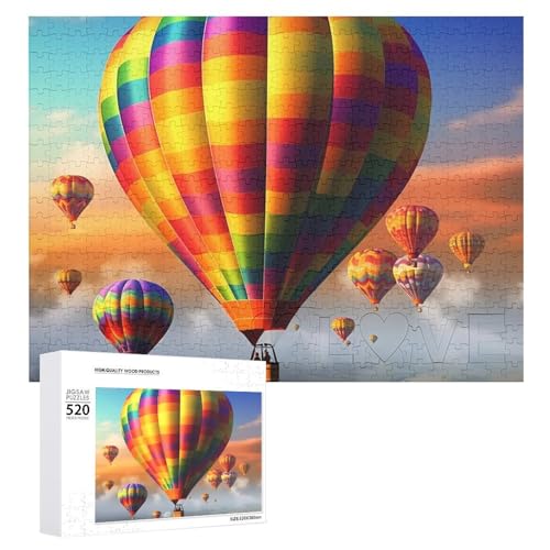 Puzzle 520 Teile für Erwachsene Heißluftballon Dekompressionsspiel Freizeit Unterhaltung Holzpuzzle Entspannung sensorisches Spielzeug Raumdekoration für Männer und Puzzle 520 Teile für Erwachsene Heißluftballon Dekompressionsspiel Freizeit Unterhaltung Holzpuzzle Entspannung sensorisches Spielzeug Raumdekoration für Männer und von VFMKT