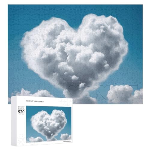 Puzzle 520 Teile für Erwachsene Kalte weiße Wolken wie ein Herz Große Dekompressions-Puzzle Freizeit Unterhaltung Holzpuzzle Entspannung Sensorisches Spielzeug Dekoration Puzzle 520 Teile für Erwachsene Kalte weiße Wolken wie ein Herz Große Dekompressions-Puzzle Freizeit Unterhaltung Holzpuzzle Entspannung Sensorisches Spielzeug Dekoration von VFMKT