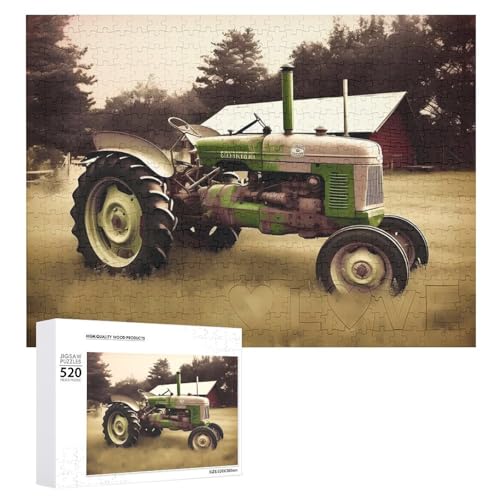 Puzzle 520 Teile für Erwachsene Traktor Alter Bauernhof Foto Dekompressionsspiel Freizeit Unterhaltung Holzpuzzle Entspannung sensorisches Spielzeug Raumdekoration für Puzzle 520 Teile für Erwachsene Traktor Alter Bauernhof Foto Dekompressionsspiel Freizeit Unterhaltung Holzpuzzle Entspannung sensorisches Spielzeug Raumdekoration für von VFMKT