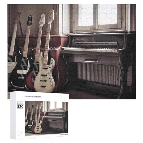 Puzzle 520 Teile für Erwachsene coole Gitarre Bass Musikinstrumente Großes Puzzle Dekompressionsspiel Freizeit Unterhaltung Holzpuzzle Entspannung sensorisches Spielzeug Puzzle 520 Teile für Erwachsene coole Gitarre Bass Musikinstrumente Großes Puzzle Dekompressionsspiel Freizeit Unterhaltung Holzpuzzle Entspannung sensorisches Spielzeug von VFMKT
