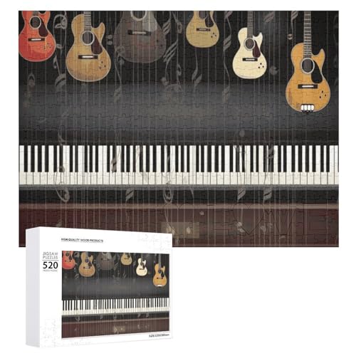 Puzzle 520 Teile für Erwachsene coole Gitarre Muster Groß Puzzle Dekompressionsspiel Freizeit Unterhaltung Holzpuzzle Entspannung sensorisches Spielzeug Raumdekoration für Puzzle 520 Teile für Erwachsene coole Gitarre Muster Groß Puzzle Dekompressionsspiel Freizeit Unterhaltung Holzpuzzle Entspannung sensorisches Spielzeug Raumdekoration für von VFMKT