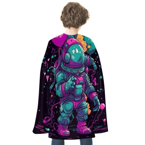 VFMKT Halloween Umhang Uni Erwachsene, Vampir Umhang Reversibel, Leicht und Bequem, Hexenumhang, Astronaut und Ballon, Halloween Kostüm für Damen Herren von VFMKT