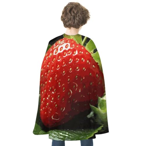 VFMKT Halloween Umhang Uni Erwachsene, Vampir Umhang Reversibel, Leicht und Bequem, Hexenumhang, Fruchtumhang, Erdbeere, Halloween Cosplay Kostüm für Männer Frauen von VFMKT