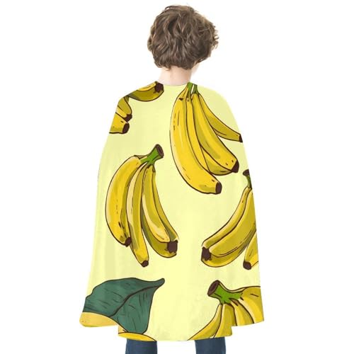 VFMKT Halloween Umhang Uni Erwachsene - Leichter und bequemer wendbarer Vampir Umhang - Hexenumhang - Bananendruck - Halloween- und Cosplay-Kostüme für Damen und Herren von VFMKT