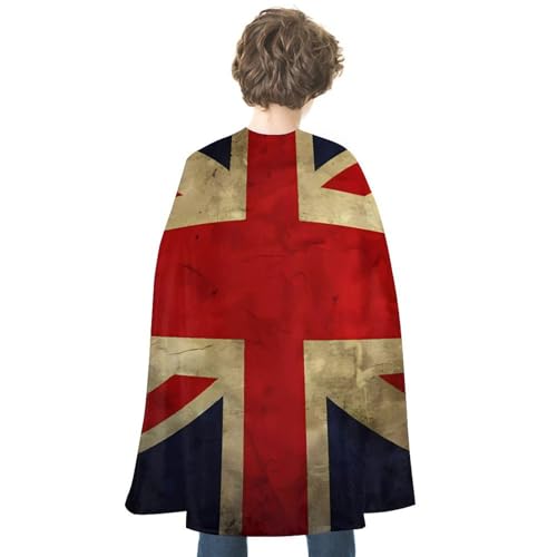 VFMKT Halloween Umhang Uni Erwachsene - Leichter und bequemer wendbarer Vampir Umhang - Hexenumhang mit britischer Flagge - Halloween und Cosplay Kostüm für Damen und Herren von VFMKT