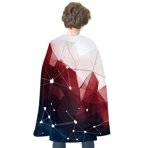 VFMKT Halloween Umhang Uni Erwachsene - Leichter und bequemer wendbarer Vampir Umhang - Roter weißer und linierter Hexenumhang - Halloween- und Cosplay-Kostüme für Damen und Herren von VFMKT