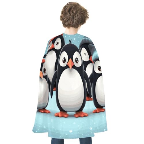 VFMKT Halloween Umhang Uni Erwachsene - Leichter und bequemer wendbarer Vampir Umhang - Süßer Hexenumhang - Niedliche Pinguine - Halloween und Cosplay Kostüme für Damen und Herren von VFMKT