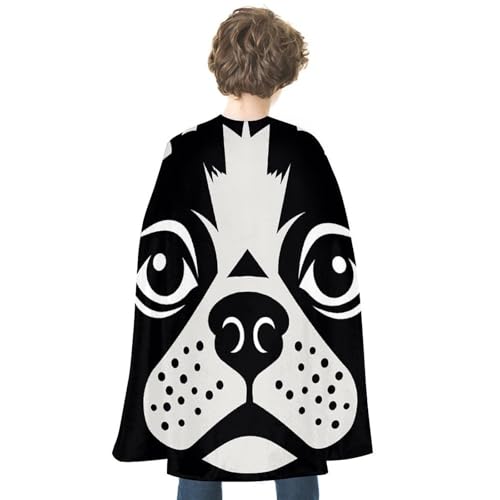 VFMKT Halloween Umhang Uni Erwachsene Umhang Reversible Vampir Umhang Leicht Bequem Hexe Umhang Französische Bulldogge Halloween Cosplay Kostüm für Männer Frauen von VFMKT