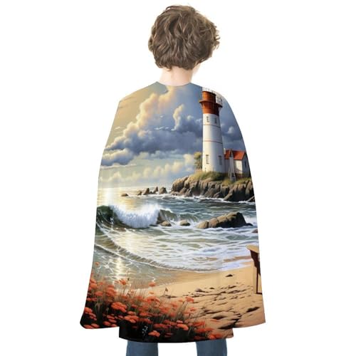 VFMKT Halloween Umhang Uni Erwachsene Umhang Reversible Vampir Umhang Leicht Bequem Hexenumhang Hexenumhang Seerumhang Sandstrand Halloween Kostüm Cosplay für von VFMKT