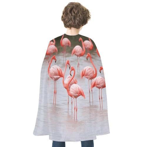 VFMKT Halloween-Umhang für Erwachsene, wendbar, leicht und bequem, Hexenumhang, Flamingos, Halloween, Cosplay, Kostüme für Damen und Herren von VFMKT