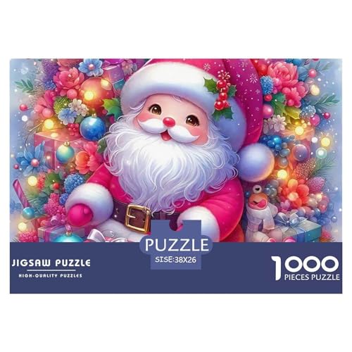 1000-teiliges Puzzle mit Weihnachtsmann, für Erwachsene und Kinder, Geschenke, Denkspiele, Heimdekoration, 38 x 26 cm, 1000 Teile 1000-teiliges Puzzle mit Weihnachtsmann, für Erwachsene und Kinder, Geschenke, Denkspiele, Heimdekoration, 38 x 26 cm, 1000 Teile von VFQWPYAJN