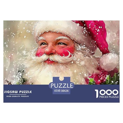 1000-teiliges Puzzle mit Weihnachtsmann, für Erwachsene und Kinder, Geschenke, Denkspiele, Heimdekoration, 38 x 26 cm, 1000 Teile 1000-teiliges Puzzle mit Weihnachtsmann, für Erwachsene und Kinder, Geschenke, Denkspiele, Heimdekoration, 38 x 26 cm, 1000 Teile von VFQWPYAJN