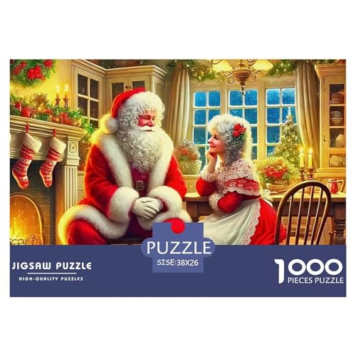 1000-teiliges Puzzle mit Weihnachtsmann, für Erwachsene und Kinder, Geschenke, Denkspiele, Heimdekoration, 38 x 26 cm, 1000 Teile 1000-teiliges Puzzle mit Weihnachtsmann, für Erwachsene und Kinder, Geschenke, Denkspiele, Heimdekoration, 38 x 26 cm, 1000 Teile von VFQWPYAJN