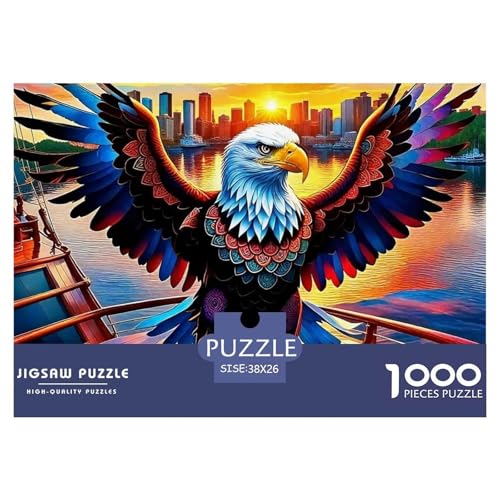 Adler 1000 Teile Puzzle Für Erwachsene Kinder Puzzles-Geschenk Für Pädagogisches Spiel 38x26cm/1000pcs von VFQWPYAJN