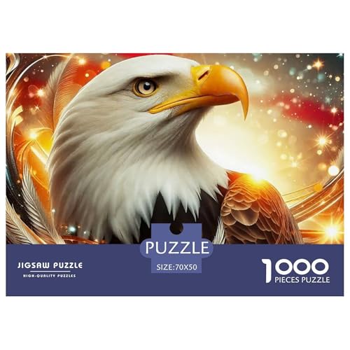 Adler 1000 Teile Puzzle Für Erwachsene Mit Gemütliche Studie-Motiv Für Pädagogisches Spiel 70x50cm/1000pcs von VFQWPYAJN