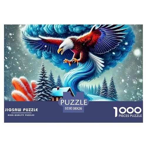 Adler Puzzle 1000 Teile Für Erwachsene Mit Gemütliche Studie-Motiv Herausforderung Spielzeug 38x26cm/1000pcs von VFQWPYAJN