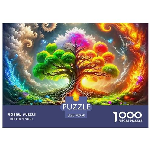 Baum des Lebens 1000 Teile Puzzle Für Erwachsene Kinder Puzzles-Geschenk Impossible Game 70x50cm/1000pcs von VFQWPYAJN