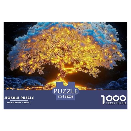 Baum des Lebens Puzzle 1000 Teile Für Erwachsene Mit Gemütliche Studie-Motiv Für Pädagogisches Spiel 38x26cm/1000pcs von VFQWPYAJN