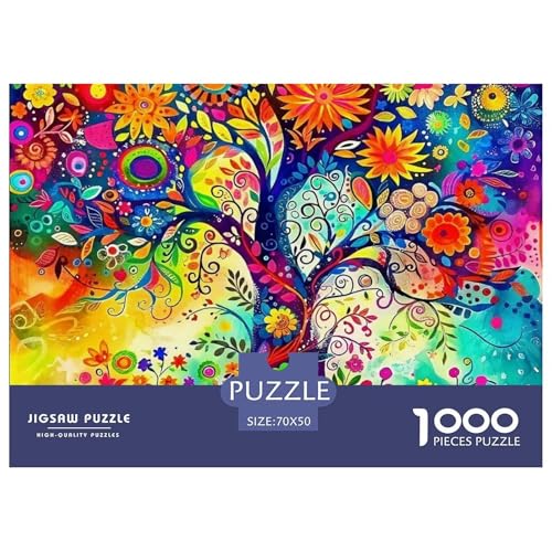 Baum des Lebens Puzzle 1000 Teile Für Erwachsene Mit Gemütliche Studie-Motiv Herausforderung Spielzeug 70x50cm/1000pcs von VFQWPYAJN