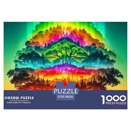 Baum des Lebens Puzzle 1000 Teile Für Erwachsene Und Kinder Ab 14 Jahren Puzzles-Geschenk Für Pädagogisches Spiel 38x26cm/1000pcs von VFQWPYAJN