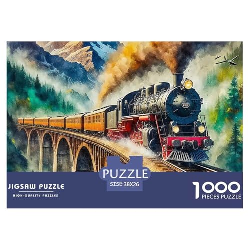 Dampfzug Puzzle 1000 Teile Für Erwachsene Kinder Puzzles-Geschenk Für Pädagogisches Spiel 38x26cm/1000pcs von VFQWPYAJN