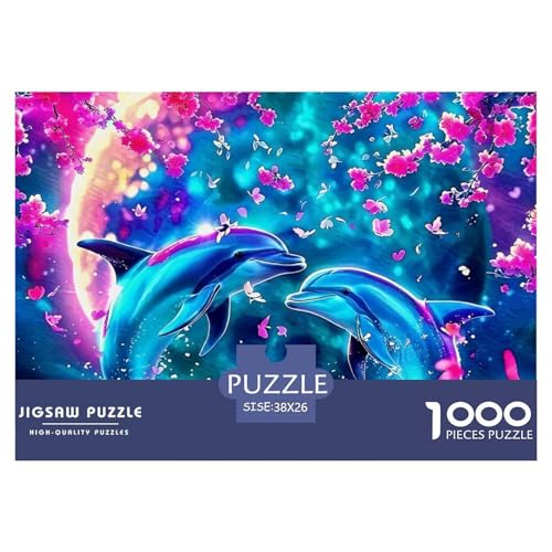 Delphin 1000 Teile Puzzle Für Erwachsene Kinder Puzzles-Geschenk Für Pädagogisches Spiel 38x26cm/1000pcs von VFQWPYAJN