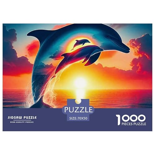 Delphin 1000 Teile Puzzle Für Erwachsene Und Kinder Clevere Rätsel Für Pädagogisches Spiel 70x50cm/1000pcs von VFQWPYAJN